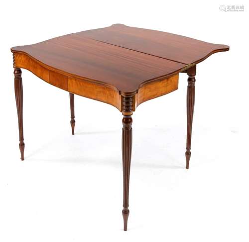 Console/playing table, England 19th c., solid mahogany and v...