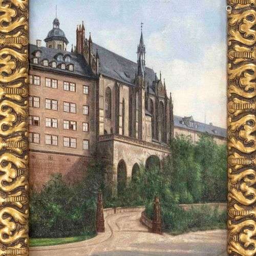 J. Kotre, veduta painter c. 1930, view of Altenburg in Thuri...