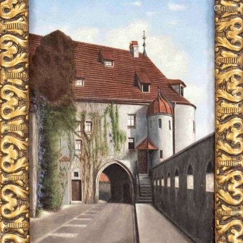 J. Kotre, veduta painter c. 1930, view of Altenburg in Thuri...