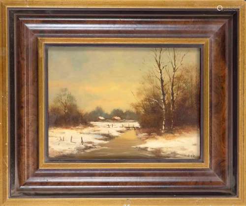 signed Andrée, landscape painter mid-20th century, pair of w...