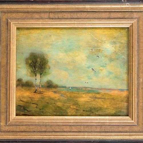 Maurice Réalier-Dumas (1860-1928), Landscape with birches an...