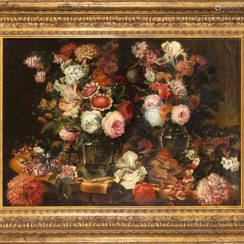 Italian master of the 17th/18th century, opulent floral stil...
