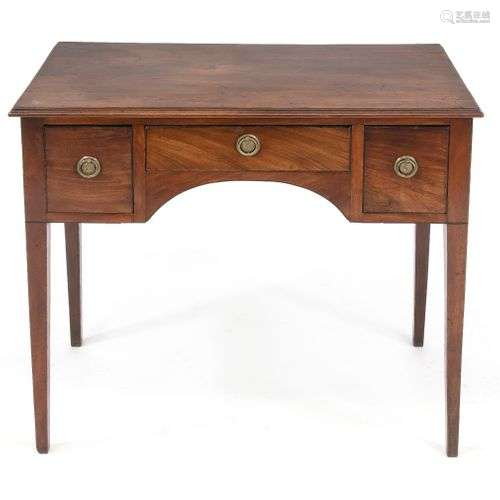 English console table, 19th century, mahogany veneered and s...