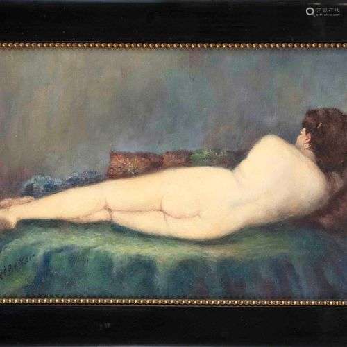 H. W. Becker, 1st half of 20th century, reclining female sup...
