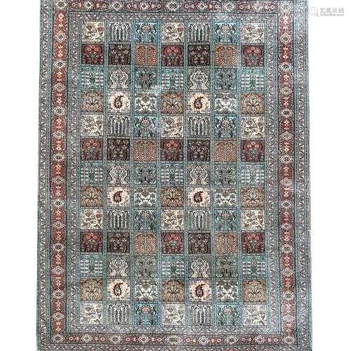 Silk carpet, 120 x 77 cm