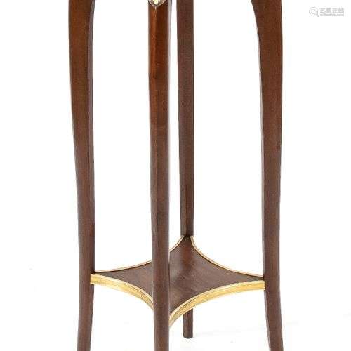 Plant table, France 20th c., solid mahogany, gilded brass ap...