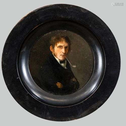 Unknown painter of the 19th century, portrait miniature of a...