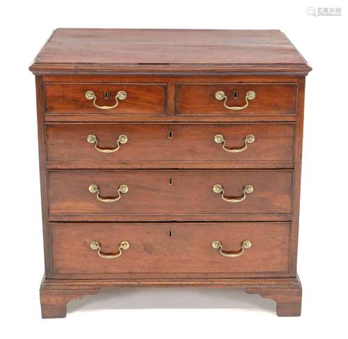 English chest of drawers, 18th c., mahogany, c., straight re...