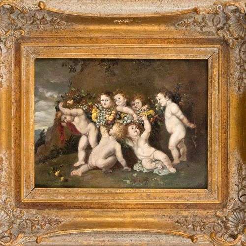 Unidentified 19th century painter, copy after Rubens 'Fruit ...