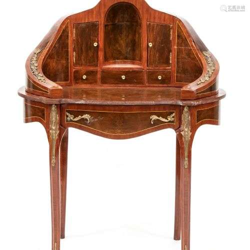 Ladies desk, period furniture 20th c., walnut and mahogany v...
