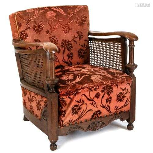 Armchair, 1930s, oak with wicker, 80 x 67 x 75 cm, seat heig...