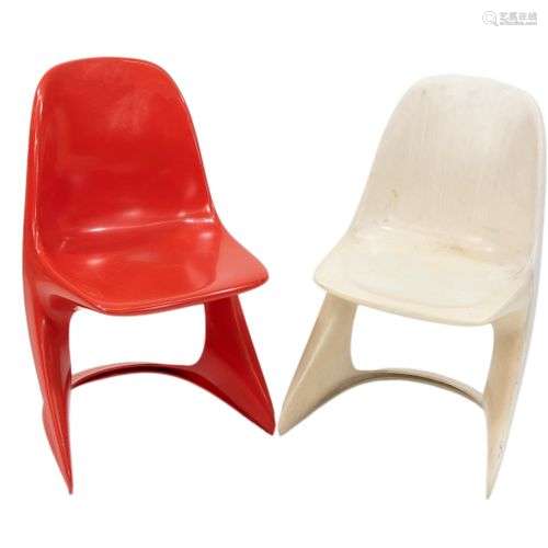Two designer chairs, 20th c., manufacturer CASALA, plastic i...