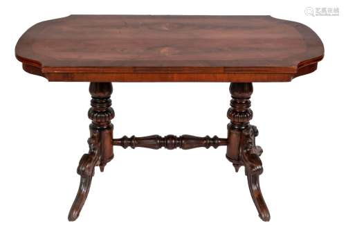 Louis Philippe table circa 1860, solid mahogany and veneered...