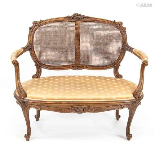 Ladies salon sofa in rococo style around 1900, solid walnut,...