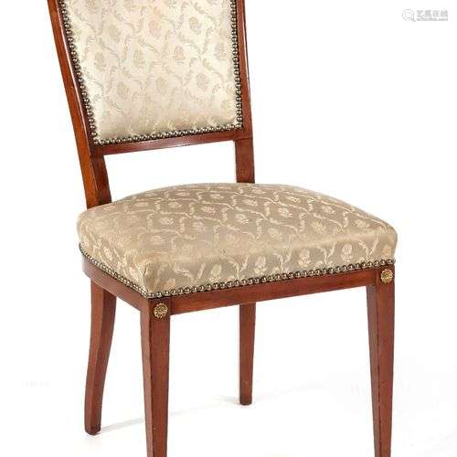 Empire style chair, 20th century, solid mahogany, typical br...