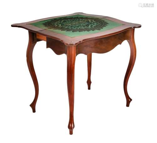 Console/play table circa 1870, mahogany, 79 x 80 x 46 cm.- T...