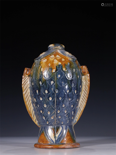 A San-Cai Glazed Porcelain Vase