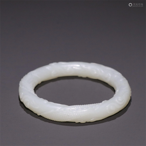 A Carved Jade Bracelet