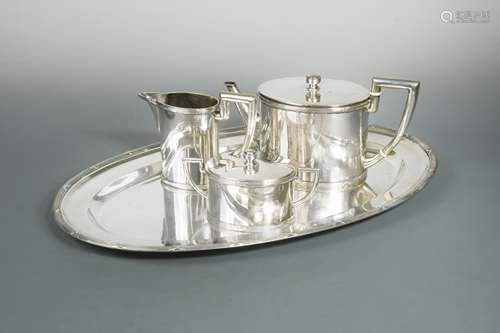 An early 20th century Austrian metalwares silver three-piece...