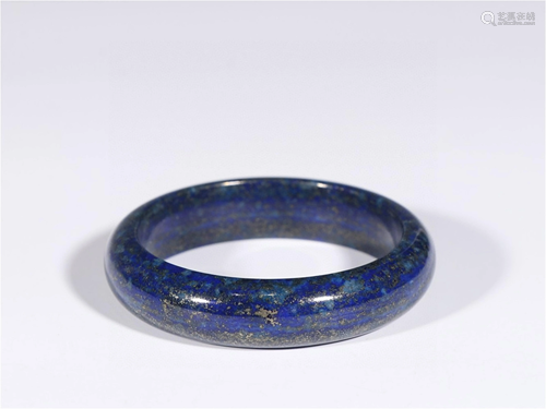 A Carved Lapis Lazuli Bracelet