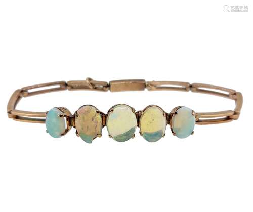 An opal bar bracelet,