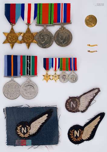 A WW2 campaign medal group together with two 'Caterpillar cl...