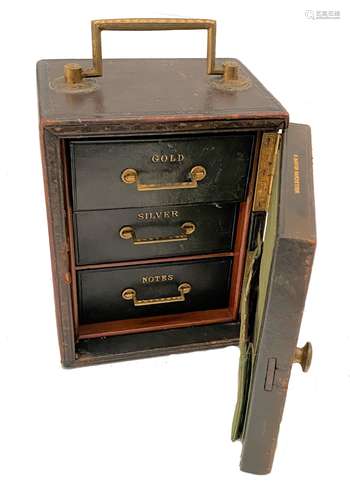 An early 20th century miniature Chubb safe,