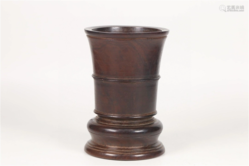 A Carved Hardwood Vase