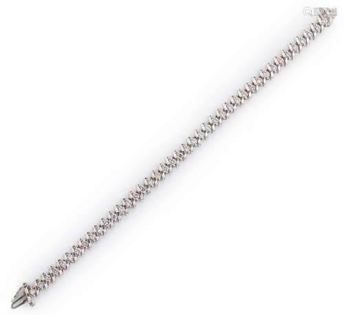 A modern diamond line bracelet,