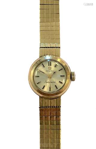 Omega - A lady's 9ct gold 'Ladymatic' wristwatch,