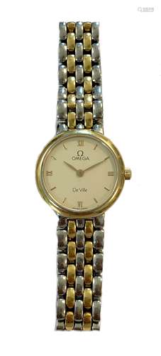 Omega – A lady’s two colour ‘De Ville’ wristwatch,