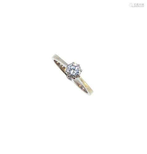 An 18ct gold diamond solitaire ring,