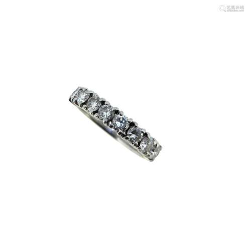 A diamond half eternity ring,