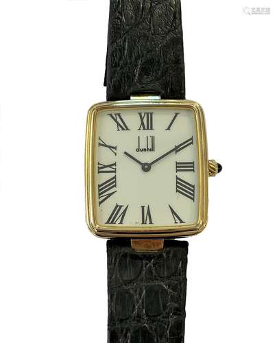 Alfred Dunhill - A gentleman's vermeil wristwatch,