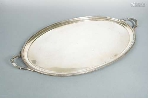 A George V silver tray,