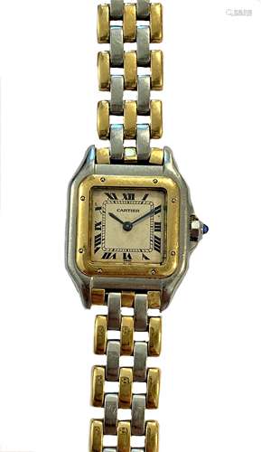 Cartier - A lady's two colour 'Panthère de Cartier 3 row' wr...