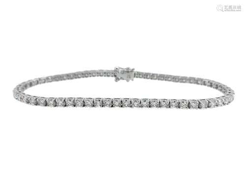 A diamond line bracelet,