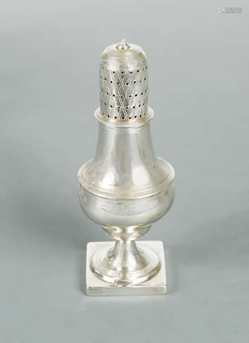 A George III 18th century silver caster,