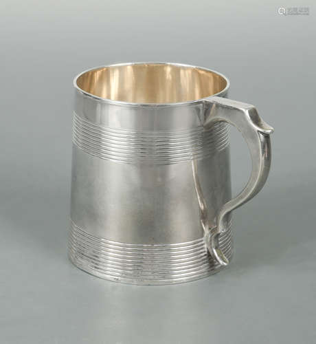 A George III 18th century silver mug,