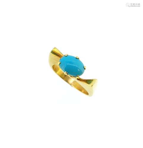 A modern turquoise dress ring,