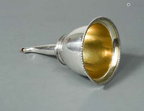 Edinburgh – A George III 18th century silver wine funnel,