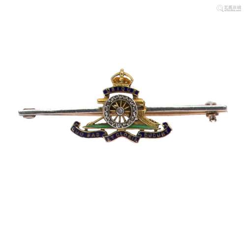 A Royal Regiment of Artillery officer's sweetheart brooch,