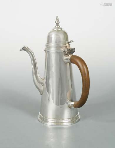 A mid-20th century silver coffee pot,