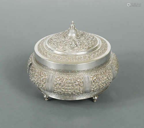 An early 20th century Sri Lankan metalwares covered bowl,