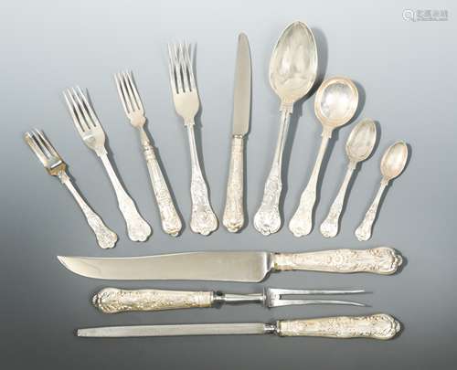 An impressive 159 piece set of 20th century silver cutlery a...