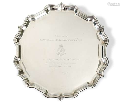 A 20th century silver presentation salver,