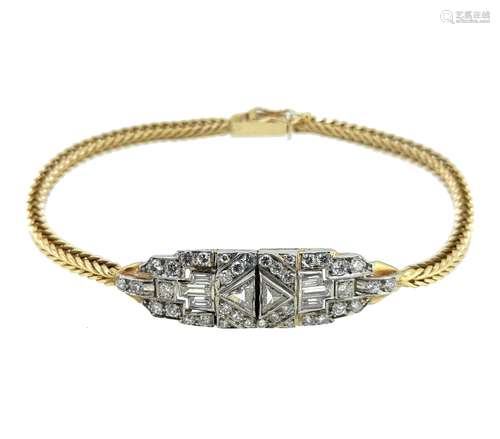 A diamond set centrepiece bracelet,