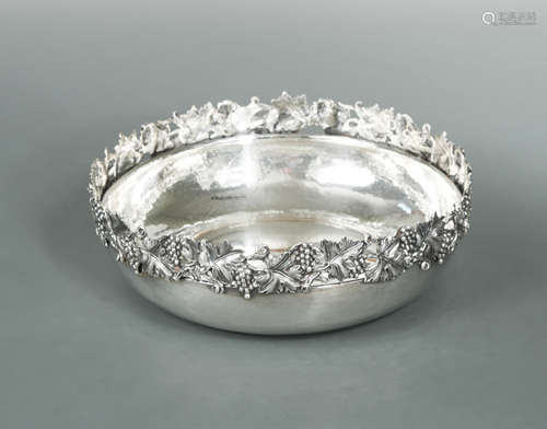 A mid-20th century Italian metalwares silver fruit bowl,