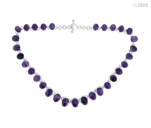 An amethyst necklet,