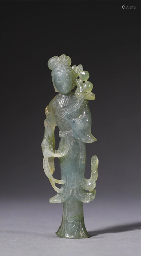 A Chinese Carved Jadeite Decoration